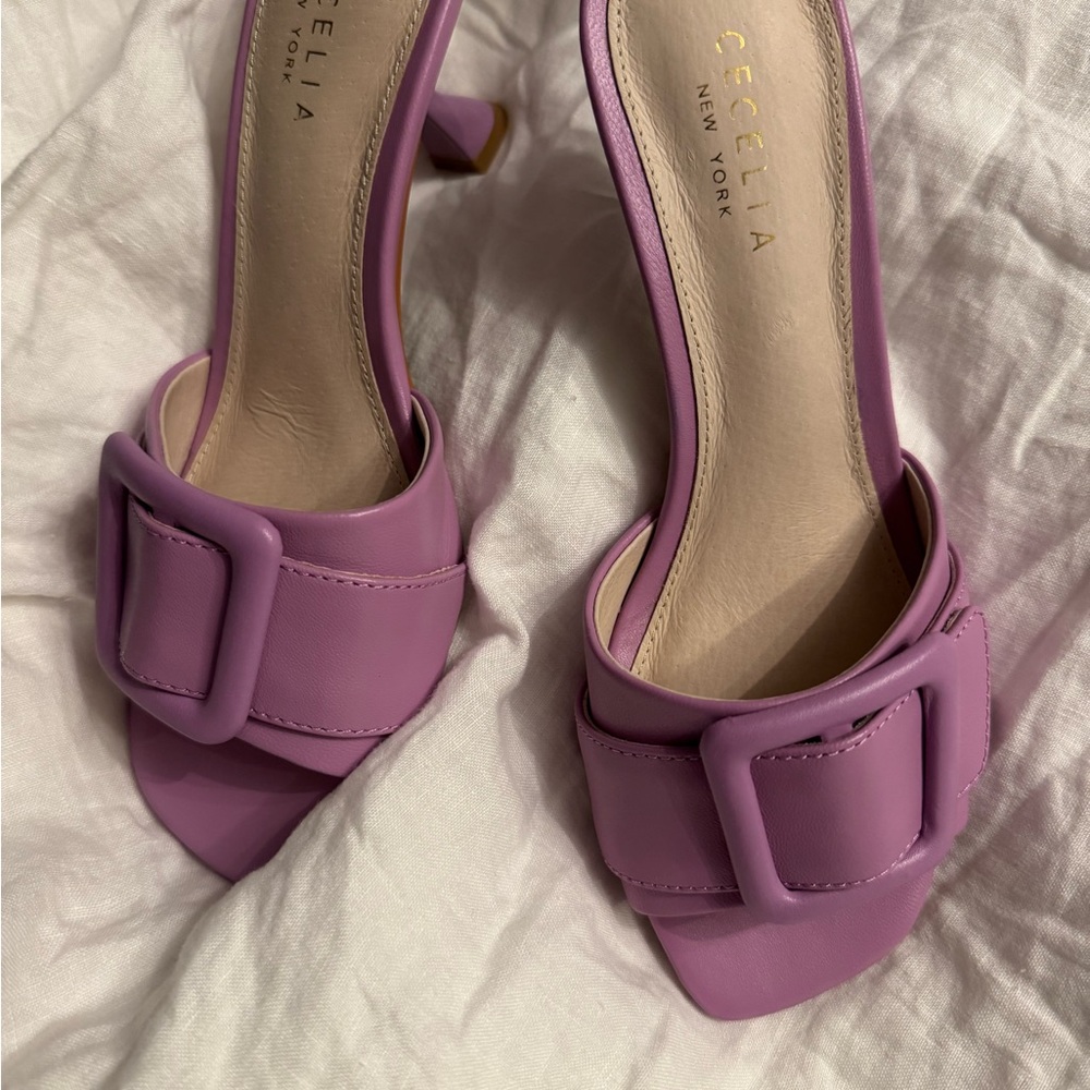 Cecelia New York Lavender Heeled Mules from Anthropologie